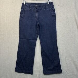 Talbots‎ Jeans 6 Petites Signature Flare  Stretch Denim Trousers Pockets Casual